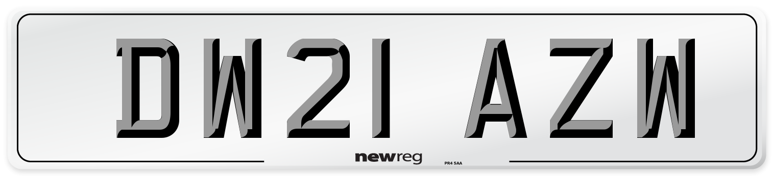 DW21 AZW Number Plate from New Reg